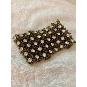 Savage Vintage Wide Goldtone Bracelet with sparkle galore